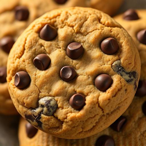 Illustration of a chocolate chip cookie, representing computer cookies