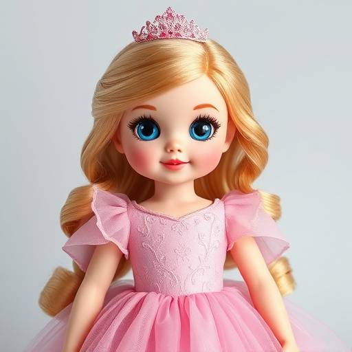 Playtime Pals Princess Doll with golden hair in a pink dress