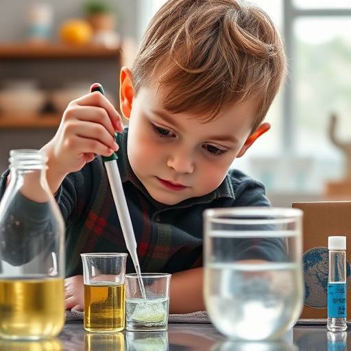 Wonder Works Science Experiment Kit - Child conducting an experiment with parental supervision